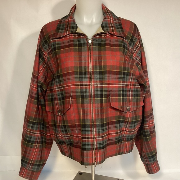 Ralph Lauren womens plaid wool jacket size large reversible to Tan jacket - Picture 1 of 11